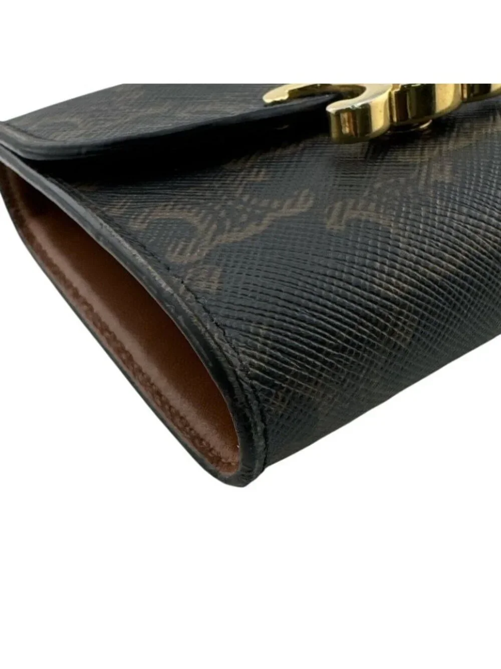 Celine Trifold Wallet Leather Brown - Picture 2 of 8
